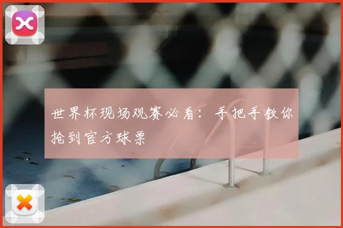 世界杯现场观赛必看:手把手教你抢到官方球票